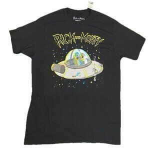 Men's Large Rick & Morty Space Ship T-Shirt Adult Swim Ripple Junction 100% Cott